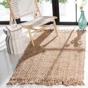 Alfombra Rectangular de Yute Trenzado Antideslizante con Patrón Abstracto Moderno, Diseño Fabuloso de la India, Alfombra Estampada a Precio Económico - Product Image 2