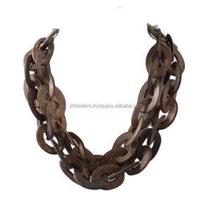 Collier en corne de buffle fait main de qualité supérieure, poli, style animal, bijoux en os, design naturel, perles personnalisables pour femmes - Product Image 2