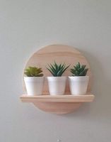Vas Bunga Gantung Dinding Kayu Buatan Tangan Modern, Hiasan Dinding untuk Ruang Tamu, Penggunaan Dalam Ruangan Semua Musim