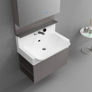 Pierre artificielle de luxe de haute qualité, entrée intelligente résistante à l'eau, vanité de salle de bain moderne, miroir intelligent inclus, salle de bain de 5 ans - Product Image 3