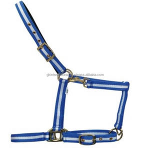 Vente en gros d'équipement pour chevaux équestres fait main Sangle fantaisie en nylon bicolore licou coloré en nylon pour chevaux à bas prix - Product Image 4
