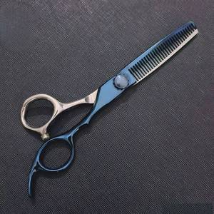 Ciseaux de coiffure professionnels à effiler, lame en acier inoxydable 440C, 28 dents, manche long, pour droitiers, usage en salon de coiffure - Product Image 3