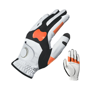 Gants de golf respirants en cuir véritable avec fermeture à enfiler, antidérapants, fabriqués en cuir véritable. - Product Image 1
