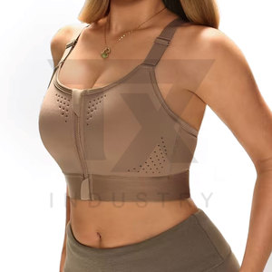 Wholesale 2025 New Style Plus Size Breathable Premium Quality High Support Quick Dry Cut-out Design Crystal Sports <b>Bra</b> - Product Image 3