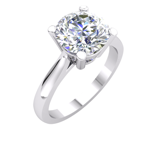 Divya Creations - Diamante Cultivado en Laboratorio de Alta Calidad, Plata 925 con Baño de Rodio, Lujoso, 2 Quilates, Certificado IGI, Corte Brillante, Color E, Personalizable - Product Image 1