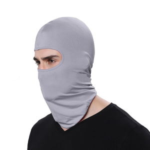 Pasamontañas de punto cortavientos de color personalizado con 3 orificios y logotipo personalizado para deportes de invierno al aire libre, venta al por mayor - Product Image 4