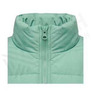 Hooded Quilted Waterproof <b>Bubble</b> Jacket Black Full Sleeve Winter Windproof Cotton Shell Knitted Fabric Polyester Filling Stand - Product Image 4