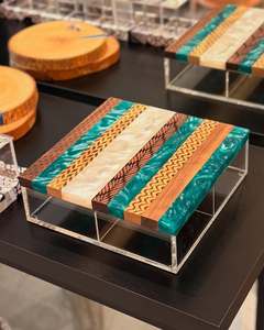 ArabiaPearl Elite <b>Sweet</b> <b>Box</b> – Handcrafted Wood & Acrylic MOP Candy Storage Holder for Ramadan Gatherings, Iftar Tables & Modern - Product Image 2