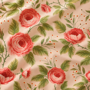 Rose Sauvage Muslin Maison de Rose Pure Muslin Fioritura Rose Digital Muslin Vintage Botanica Pure Muslin Atelier Rose Imprimé - Product Image 1