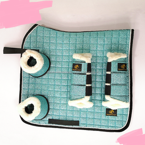 Plaquettes de selle personnalisées pour cheval, jeu polyvalentes et moustiquaire avec cristaux, équipement d'équitation - Product Image 1