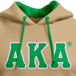 Sweat à capuche en chenille AKA Sorority Inc. pour femme, couleur beige, avec lettres grecques brodées, doublure en satin, qualité supérieure, pull décontracté - Product Image 3