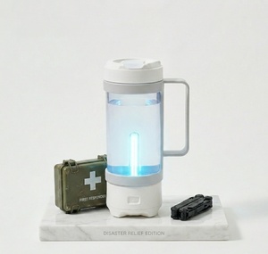 Bouteille Purificatrice d'Eau Portable UV-C LADIS - Rechargeable, Auto-Nettoyante, en Acier Inoxydable pour la Survie en Cas de Tremblement de Terre et la Préparation aux Catastrophes - Product Image 1