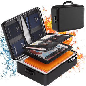 Versão atualizada 5200 Degrees Fahrenheit Lockable Aluminum Foil Fireproof Document Bag Heat-insulated Waterproof <span class=keywords><strong>File</strong></span> Organizer - Product Image 1