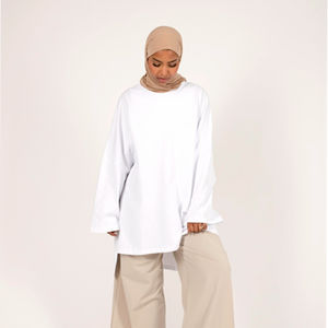 Robe Abaya Islamique de Haute Qualité, Vêtement Respirant pour Femme, Hauts Longs Tricotés à Séchage Rapide et Modestes avec Impression Numérique - Product Image 4