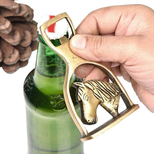 Decorative Horse Head Brass Bottle Opener Premium Bar <b>Accessory</b> for Restaurants Hotels and Home Entertainment - Product Image 4