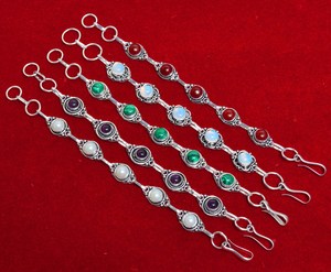 Pulsera de cristal surtida, pulsera de cadena de piedras preciosas hecha a mano para mujer, joyería de moda, venta al por mayor. - Product Image 2