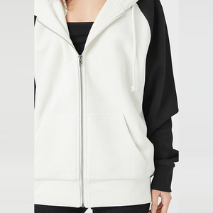 Custom OEM Winter Front 100% Cotton Streetwear Fashion Wear Wholesale Hot Selling Plain Casual Design Women <b>Longline</b> Pullover - Product Image 5