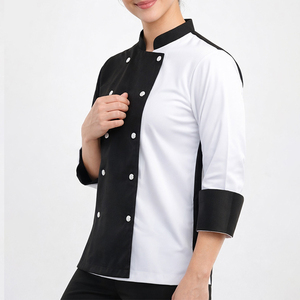 เสื้อเชฟผู้หญิง ดีไซน์หรูหรา ปักลายตามสั่ง สินค้าขายดีอันดับต้นๆ ชุดยูนิฟอร์มร้านอาหารสำหรับสุภาพสตรี เสื้อเชฟขายดีที่สุด - Product Image 2
