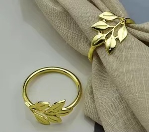 Anillos de Servilleta de Aluminio Clásicos de Lujo, Diseño de Resorte, Ecológicos, Duraderos, Color Dorado Personalizado, Decoración para Fiestas y Hogar - Product Image 5