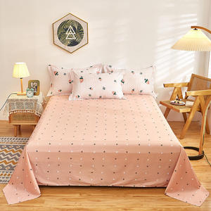Cotton Floral Bed <b>Sheet</b> Wholesale Soft Flower <b>Print</b> Pillowcase Home Student Dormitory - Product Image 5