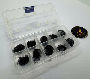 Pestañas Postizas Hechas a Mano, Pre-fabricadas, con Base Puntiaguda, 12D, Longitudes Mixtas 13-20mm, Pestañas Sintéticas Naturales Largas para Uso Profesional - Product Image 3