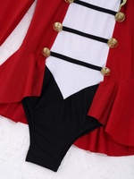 4-16 Enfants Filles Cirque Costume Cosplay Jumpsuit Avec Cravate Sets For Holiday Role Play Pretend Play Stage Performance Photography