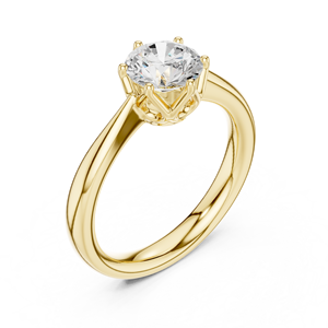 Diamante de Corte Redondo de 1-3 Quilates Cultivado en Laboratorio VVS, Anillo de Compromiso, Aniversario o Boda para Mujer, Oro de 10k, 14k o 18k, Certificado IGI - Product Image 3