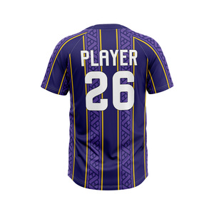 Maillots de baseball et de softball professionnels pour hommes, imprimés sur mesure, 100% polyester, respirants, séchage rapide, anti-transpiration, antibactériens - Product Image 3