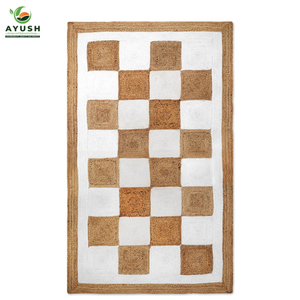 Tapis en jute 100% naturel antistatique, résistant à l'usure, qualité commerciale pour salon et chambre à coucher - Product Image 5
