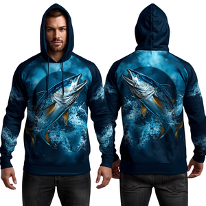 เสื้อฮู้ดตกปลาดีไซน์ใหม่ทันสมัย พิมพ์ลายมหาสมุทร สำหรับกิจกรรมกลางแจ้ง - Product Image 2