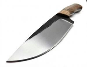 Outil utilitaire robuste d'extérieur en acier au carbone, fabriqué à la main, avec manche segmenté en bois - Product Image 2