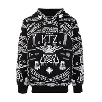 Sudadera con Capucha Unisex de Corte Holgado, Lavado Ácido, Antiarrugas, con Doble Bolsillo, Estilo Urbano, Estampado Serigrafiado, Tejida, 100% Algodón, Color Sólido, para Invierno