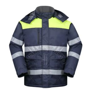 Veste à capuche de sécurité pour homme, classe 2 ANSI, LED clignotante, bande réfléchissante imperméable, haute visibilité, personnalisable, HAMREHMAN INDUSTRY - Product Image 6
