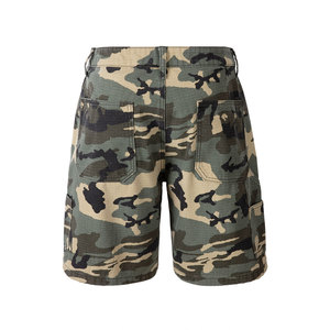 American Style High Street Camo Cargo Shorts Cotton <b>Drawstring</b> Loose Fit Casual Retro Capri Shorts <b>Men</b> OEM Wholesale - Product Image 3