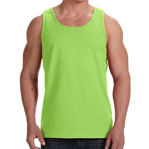 Débardeur côtelé sans manches pour homme, 60 % coton, 40 % polyester, coupe ajustée, col ras du cou, sans étiquette - Product Image 4