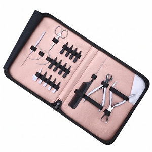 Kit d'outils avancés pour extensions capillaires : Pince à sertir micro-anneaux, Pince à retirer les nano-anneaux, Pince à sceller les bandes, Coupe-fil de fusion, Peigne, Pinces - Product Image 6