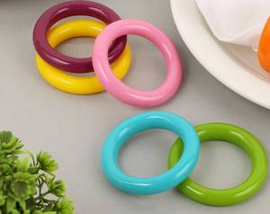 Anillo para Servilletas de Resina Ámbar, Elegante y Moderno, Juego de 6 Piezas para Mesa de Comedor, Accesorio Único para Decoración del Hogar, Recién Llegado - Product Image 2