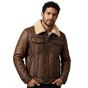 Chaqueta de Mezclilla para Hombre, Poliéster/Algodón, Cuello Redondo, Logotipo Frontal, Resistente al Viento, Corte Regular, Otoño - Product Image 4
