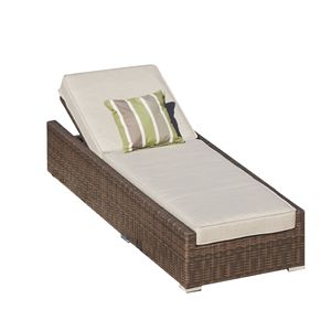 Set di Lettini Prendisole in Rattan da Esterno con Cuscini e Tavolino, Comodo Set Chaise Longue - Product Image 3