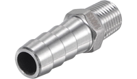 Raccord rapide mâle C-Way en acier inoxydable 304, embout cannelé 13 mm 1/2 po, collier de serrage haute pression pour l'alimentation et les boissons