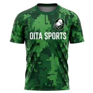 Camiseta de Fútbol Sublimada con Camuflaje Verde, Uniforme Deportivo para Hombre, Manga Corta, para Entrenamiento y Partidos, Ropa Deportiva para Exteriores - Product Image 1