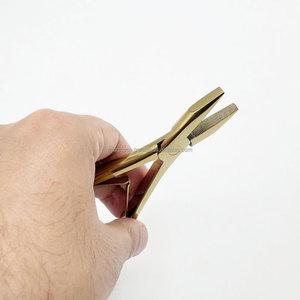 Custom Gold Stainless Steel Micro-<b>Beads</b> Pressing Hair <b>Extension</b> Tools Flat Nose Pliers with Custom Logo - Product Image 3