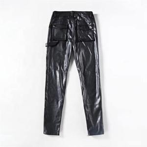 PIHA SPORTS Men's Leather Pants Straight Leg High Waist Flat Front Zipper Fly Casual <b>Trousers</b> <b>Waterproof</b> <b>Breathable</b> Outdoor - Product Image 2