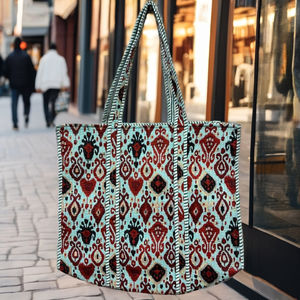 Sacs fourre-tout en coton personnalisés tendance et grands pour femmes, sacs à main pour le shopping d'été et de printemps, sacs à main imprimés à la main, sac à bandoulière - Product Image 3