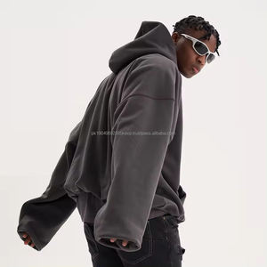 Sweat-shirt à capuche streetwear lourd, design personnalisé, fabricants de sweats en molleton français, sweats en coton pour hommes - Product Image 6