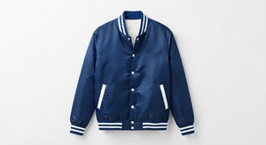 Veste bomber varsity pour homme avec logo personnalisé, imperméable, en polyester, boutonnée devant, pour l'hiver - Product Image 1