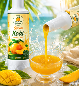 Delicioso jarabe de mango natural premium en un práctico envase de 500 ml, fácil de guardar. - Product Image 1