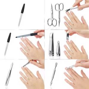Stainless Steel Nail <b>Kit</b> With Clipper Scissors File In Portable Case For <b>Manicure</b> Adult Use Classic Style - Product Image 3