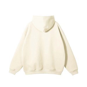 Sweat à capuche zippé oversize unisexe en coton molletonné couleur unie, respirant, 360g, style hiver - Product Image 4