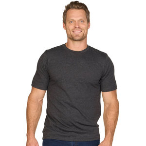 T-shirt en lin vert foncé à col rond pour homme avec logo personnalisé - Product Image 6